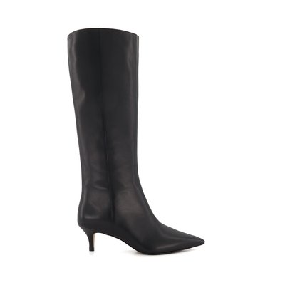 Bottes hauteur genou à talon bobine - SMOOTH DUNE LONDON