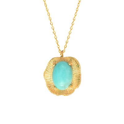Collier amazonite doré - swann CAROLINE NAJMAN