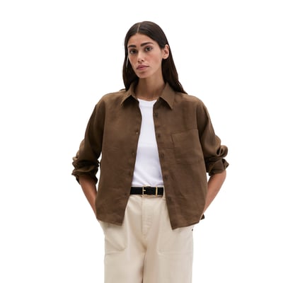 Blouse en lin regular avec fonction de refroidissement naturel MARC O'POLO