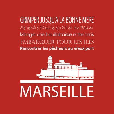 Tableau Sur Toile Marseille ILLUSTRATION CEANOTHE