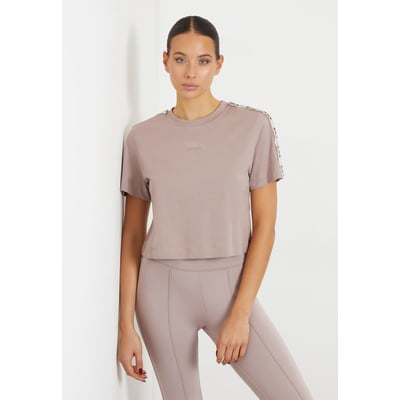 T-Shirt Court À Logo En Bande GUESS