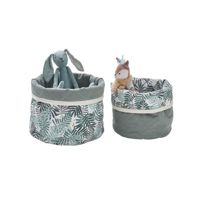 Lot de 2 petits paniers de rangement réversibles HANOÏ VERTBAUDET