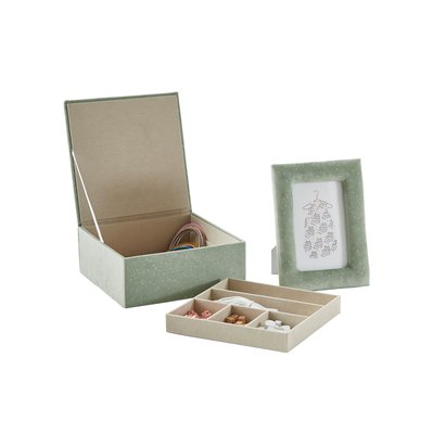Coffret cadeau cadre + boite à compartiments en velours VERTBAUDET