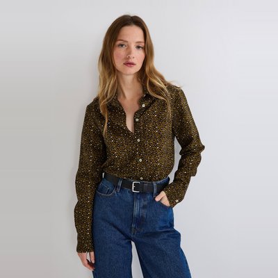 Chemise imprimée manches longues en coton BIO MONOPRIX