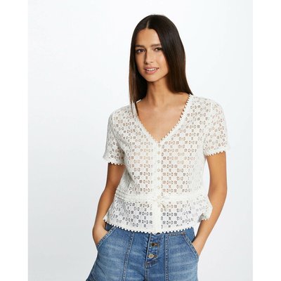 Tee shirt col v manches courtes MORGAN