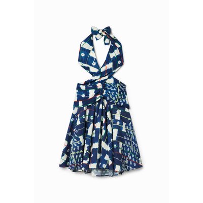 Robe dos nu courte Stella Jean - BLUE - L DESIGUAL