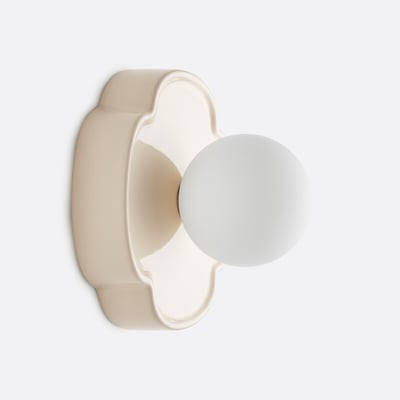 Applique ou plafonnier fleur, céramique et verre opaline, diamètre 20 cm, HOLI LA REDOUTE INTERIEURS