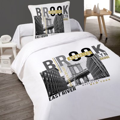 Housse de couette  BROOKLYN  coton DECORATIE