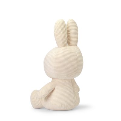 Peluche lapin Miffy velours côtelé éco 50 cm Blanc BON TON TOYS