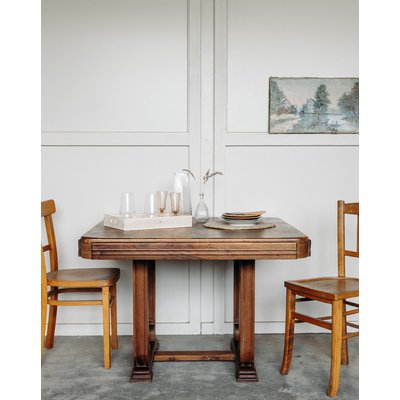 Table à manger à rallonges Karla N°299 - Bon état DEBONGOUT