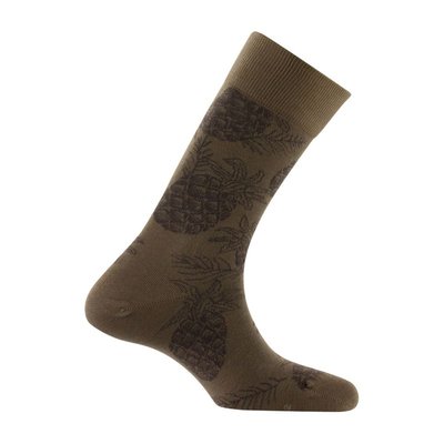 Mi-chaussettes en coton motif Ananas MADE IN FRANCE KINDY