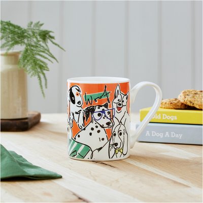 Mug Meirion Bright Orange Dogs Mug PORTMEIRION
