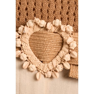 Ceinture en raphia avec boucle en perles MOLLY BRACKEN