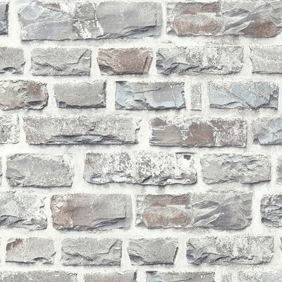 Papier peint imitation brique en pierre HOME MAISON