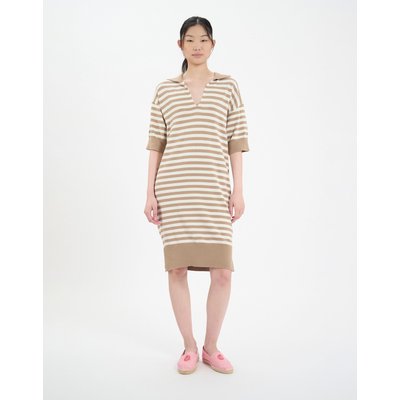 Robe Océane en cotonà rayures beiges INES DE LA FRESSANGE PARIS