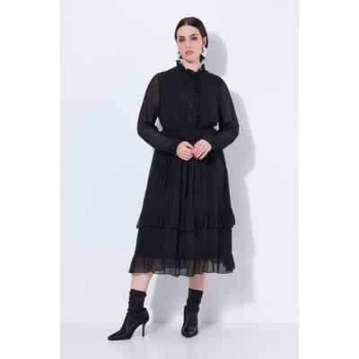 Robe midi coupe trapèze, col montant ULLA POPKEN