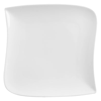 Lot de 6 assiettes plates carrées en porcelaine VAGUE SECRET DE GOURMET