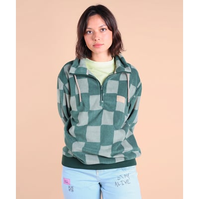 Demi zip polaire imprimé SARA OXBOW