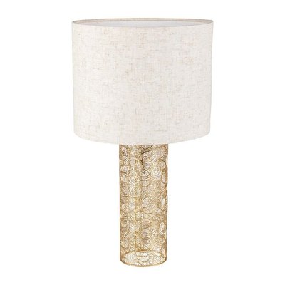 Lampe Métal Lin Calathéa  Dorée DECORATIE