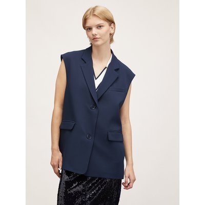 Blazer oversize en tissu technique de couleur unie MOTIVI