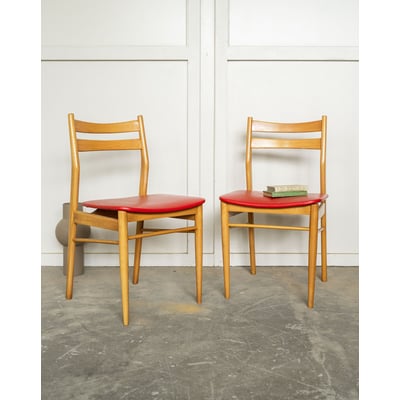 Paire de chaises scandinaves Alma N°2000 - Bon état DEBONGOUT