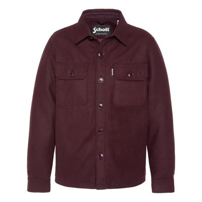 Veste boutonnée en laine mélangée SCHOTT