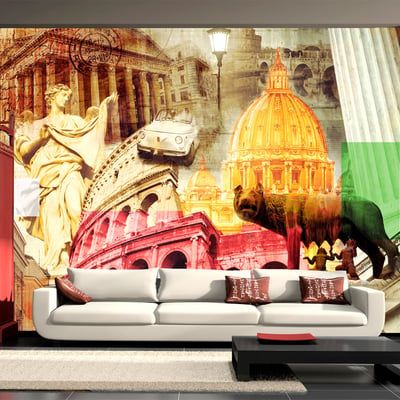 Papier peint intissé panoramique Ville et Architecture Rome - collage EDEN