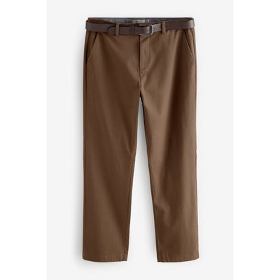Pantalon chino coupe droite avec ceinture NEXT