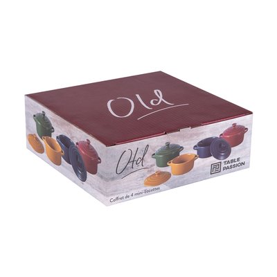 Lot De 4 Mini-cocottes - Old - Couleurs Variées TABLE PASSION