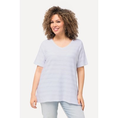 T-shirt à manches courtes et col V. Rayures ULLA POPKEN
