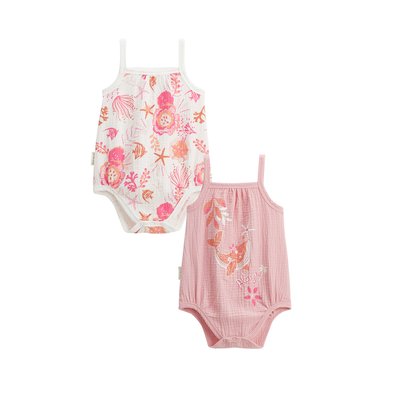 Lot de 2 bodies bébé en gaze de coton Bahamas PETIT BEGUIN