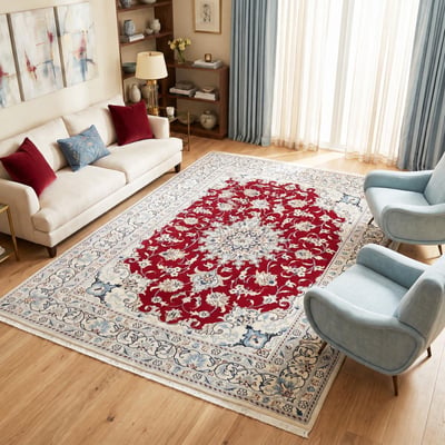 Tapis d'orient, motif oriental, noué main, NAIN 8 UN AMOUR DE TAPIS
