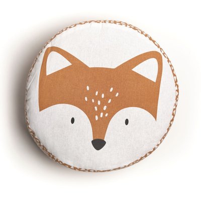 Pouf impirmé animalier coton FUNNY RENARD TODAY