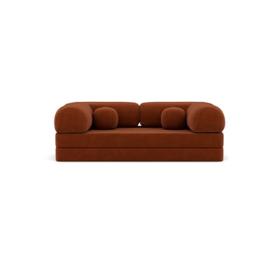 Canapé 3pl convertible en velours texturé, NEBULA LISA DESIGN