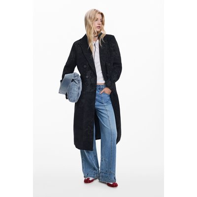 Manteau noir texturé DESIGUAL