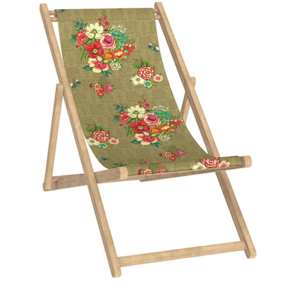 Chilienne en eucalyptus et toile outdoor, HANAMI VENT DE BOHÈME
