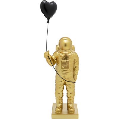 Déco astronaute doré ballon coeur noir KARE DESIGN
