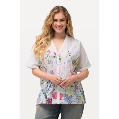 Blouse oversize avec broderies. Décolleté ULLA POPKEN