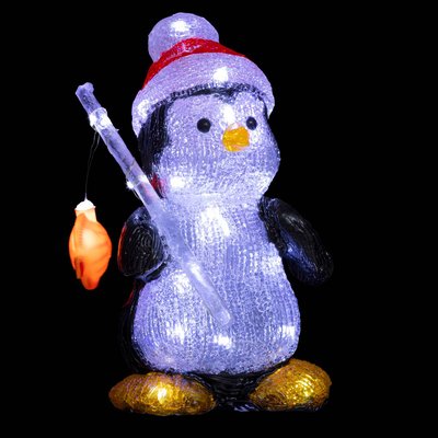 Pingouin lumineux extérieur H25cm 30 LED à piles FEERIC LIGHTS & CHRISTMAS