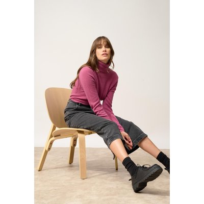 Pull Col Roulé Orchidée Ava JUST CASHMERE