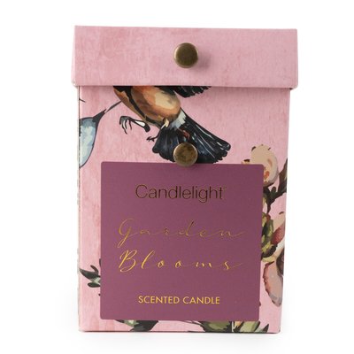 Small Garden Blooms Ridged Glass Candle SO'HOME