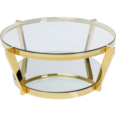 Table basse en verre et acier, MONOCOLO KARE DESIGN