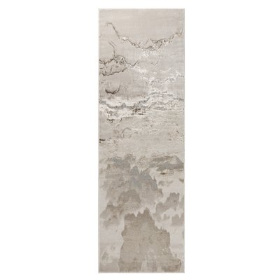 Distressed Linear Metallic Runner Rug SO'HOME