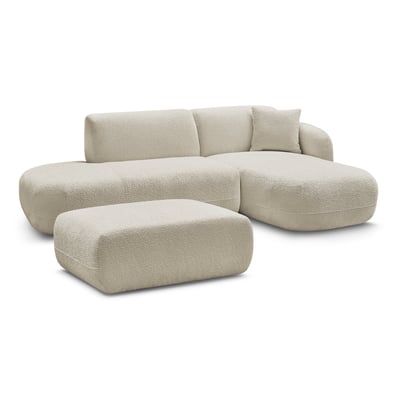 Canapé modulable 3 places en tissu chenille, ANDA BOBOCHIC