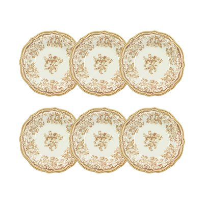 Lot de 6 assiettes creuses en grès 22cm, FAUSTINE NOVASTYL
