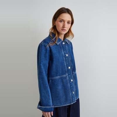 Veste courte boutonnée en denim, certifiée OEKO-TEX MONOPRIX