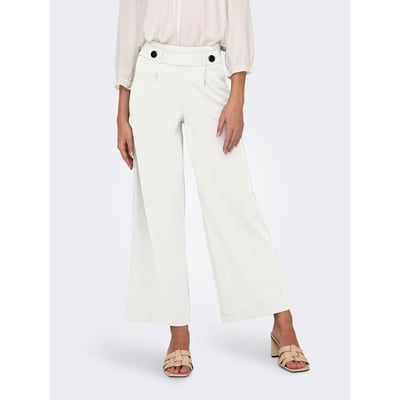 Pantalon Ample Femme Blanc En Polyester - Taille 38/40, Comme Neuf Vintage été Printemps