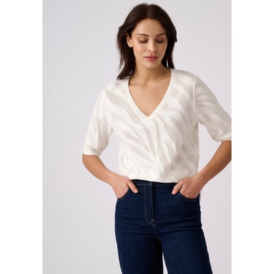 Pull jeu de maille motif zébré DAMART