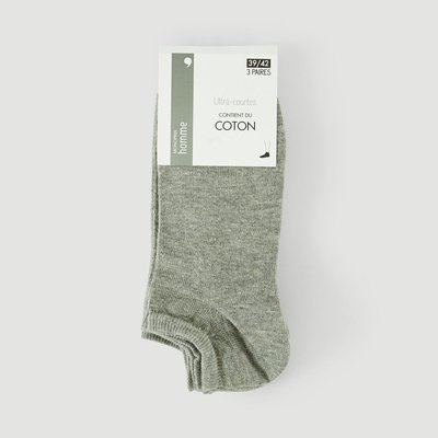 Lot de 3 paires de chaussettes ultra-courtes en jersey MONOPRIX