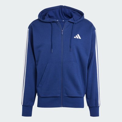 Veste à capuche entièrement zippée French terry 3 bandes Essentials ADIDAS SPORTSWEAR